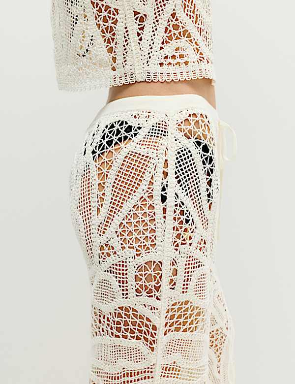 Crochet Style Knitted Trousers - MX