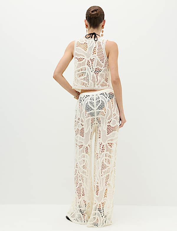 Crochet Style Knitted Trousers - MX