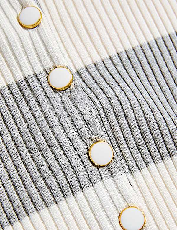 Soft Touch Striped Collared Knitted Top