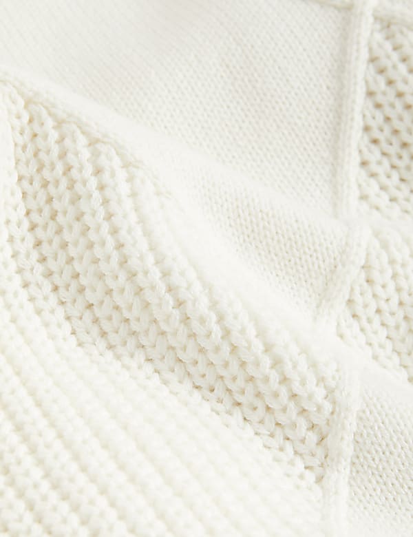 Cotton Rich Knitted Vest with Merino Wool
