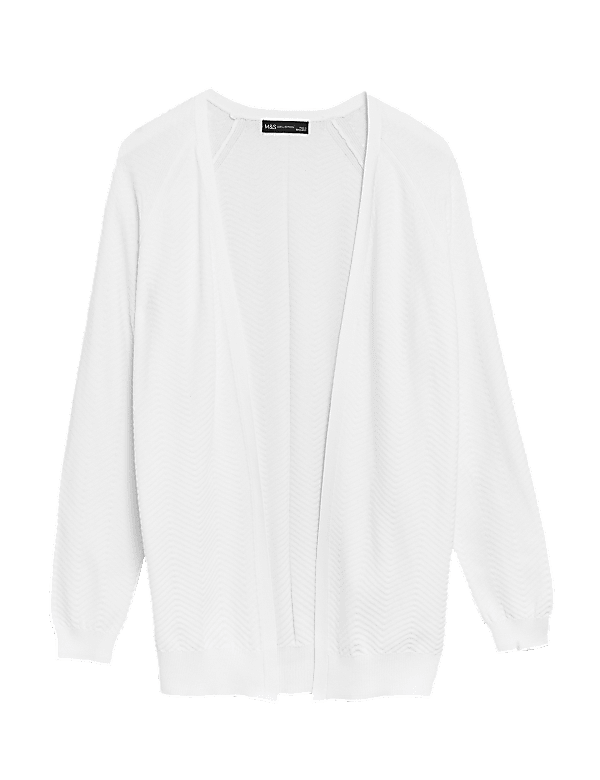 Cotton Rich Textured Relaxed Cardigan