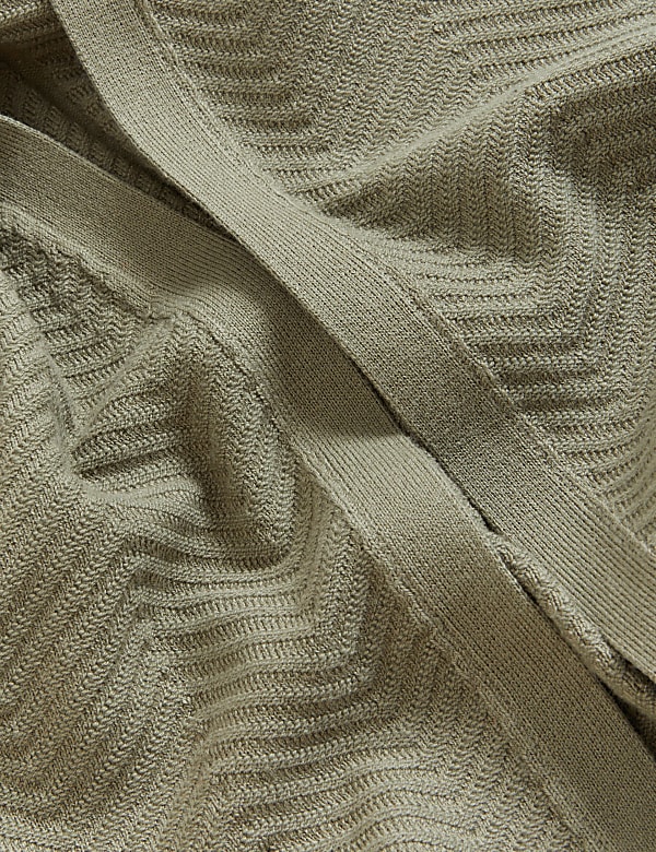 Cotton Rich Textured Relaxed Cardigan