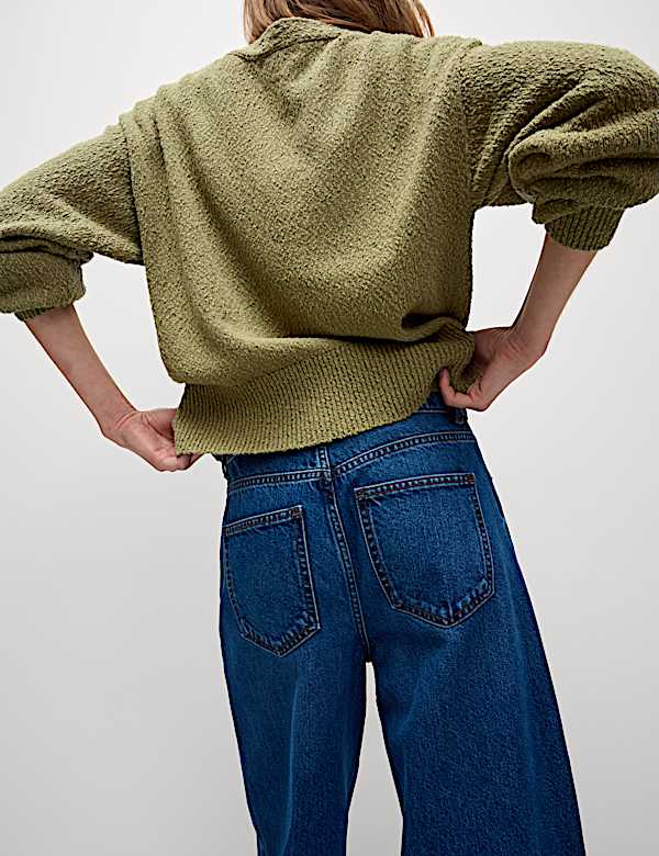 Kardigan Santai Bahan Katun Kerah V Bertekstur - ID