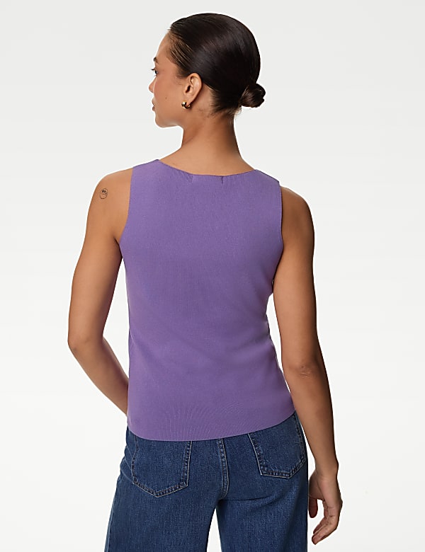 Crew Neck Knitted Vest