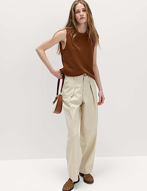 Top en maille de coton coupe slim - LU