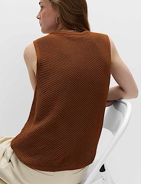 Top en maille de coton coupe slim - LU