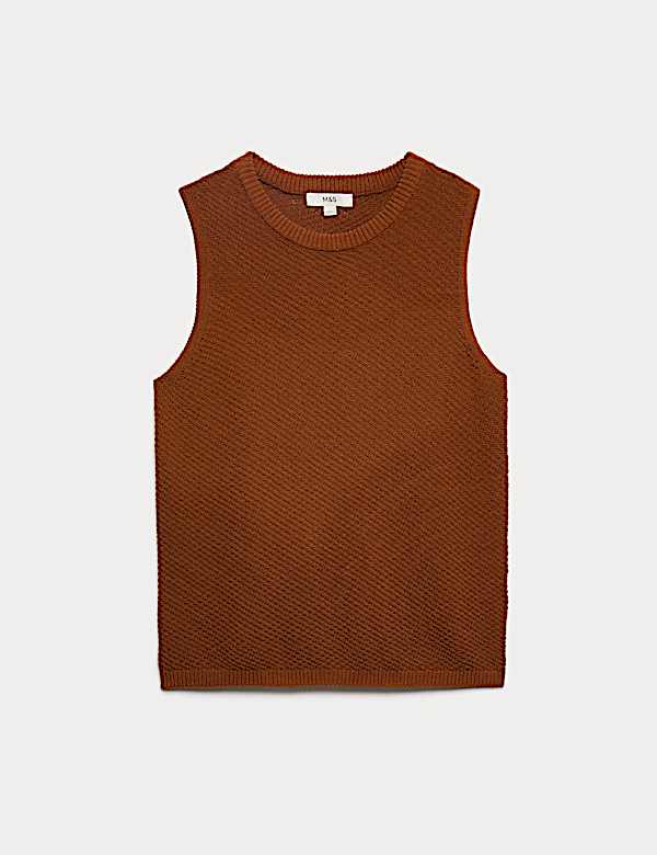 Top en maille de coton coupe slim - LU