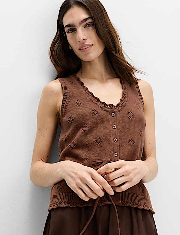 Maillot de corps court en maille textur&eacute;e 100 % coton - BE