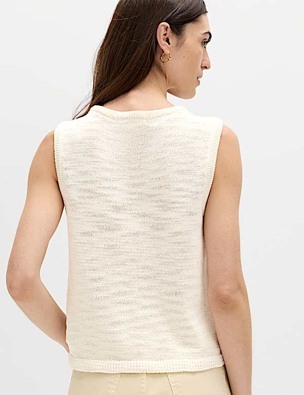 Maillot de corps en maille de coton &agrave; motif floral Cornelli - CA