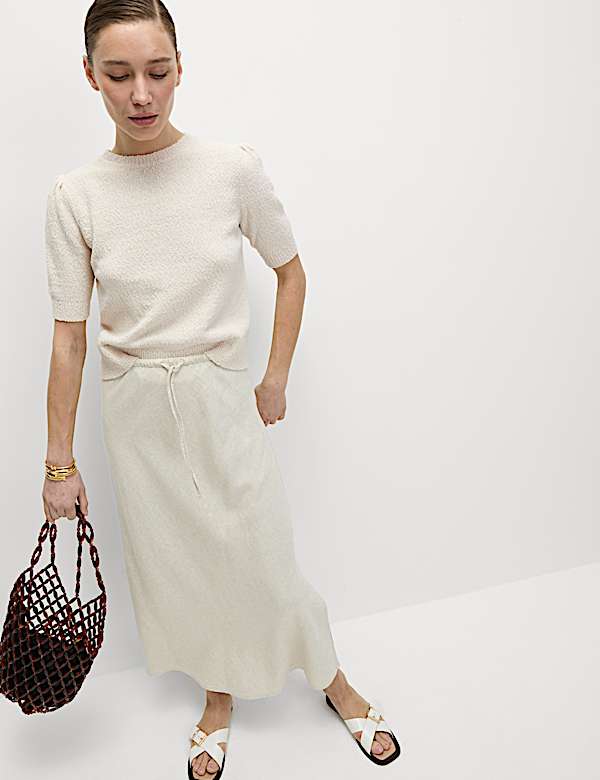 Cotton Rich Textured Slim Fit Crop Top - RO