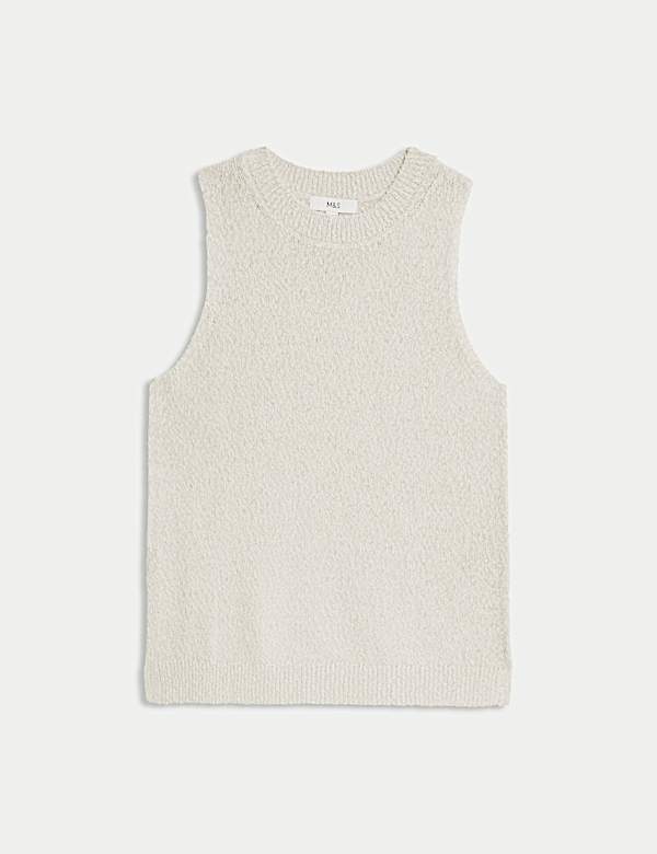 Cotton Rich Textured Knitted Vest - SK