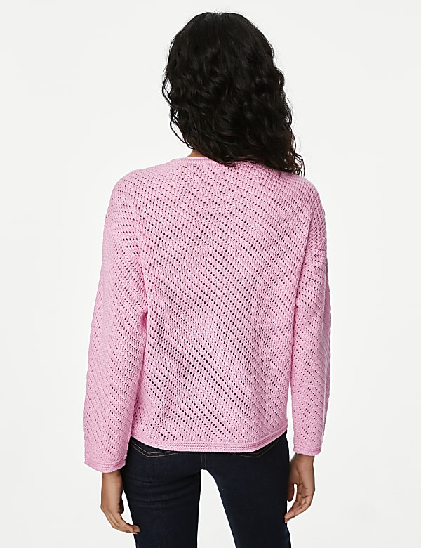 Textured Crew Neck Jumper - HU