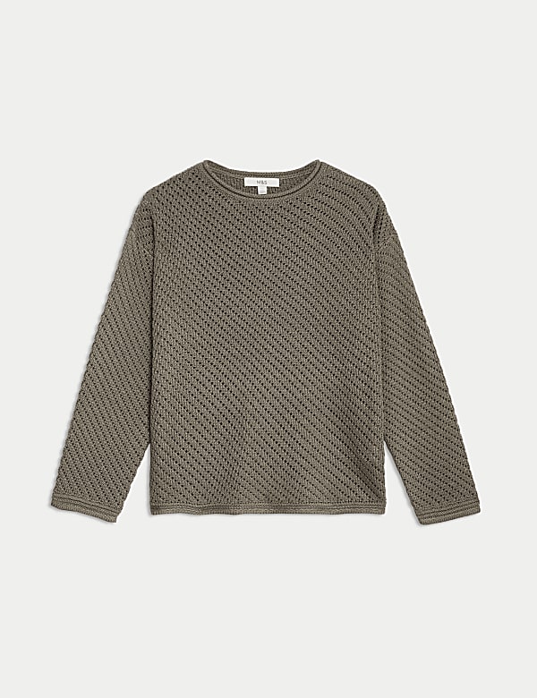 Textured Crew Neck Jumper - RO