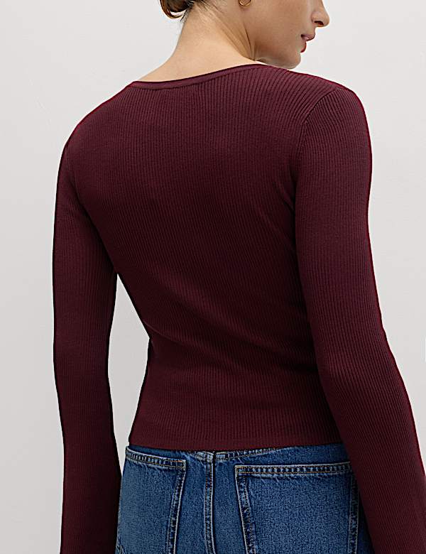 Flute Sleeve Knitted Top - DE