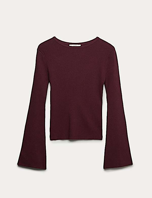 Flute Sleeve Knitted Top - DE