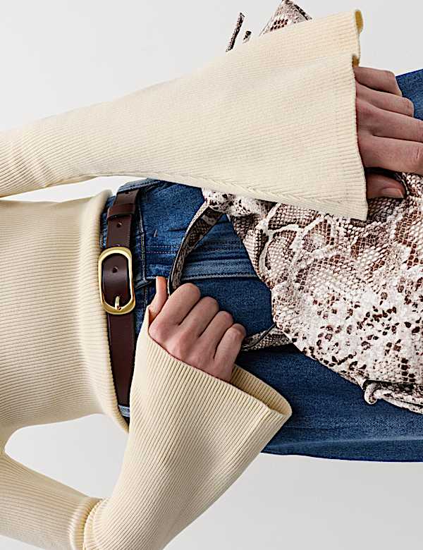 Top en maille à manches évasées - CH