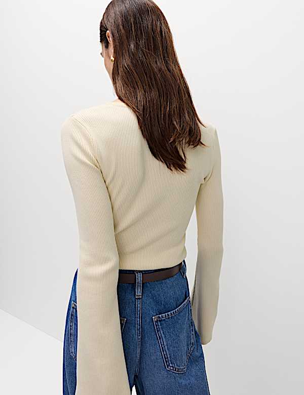 Top en maille à manches évasées - CH