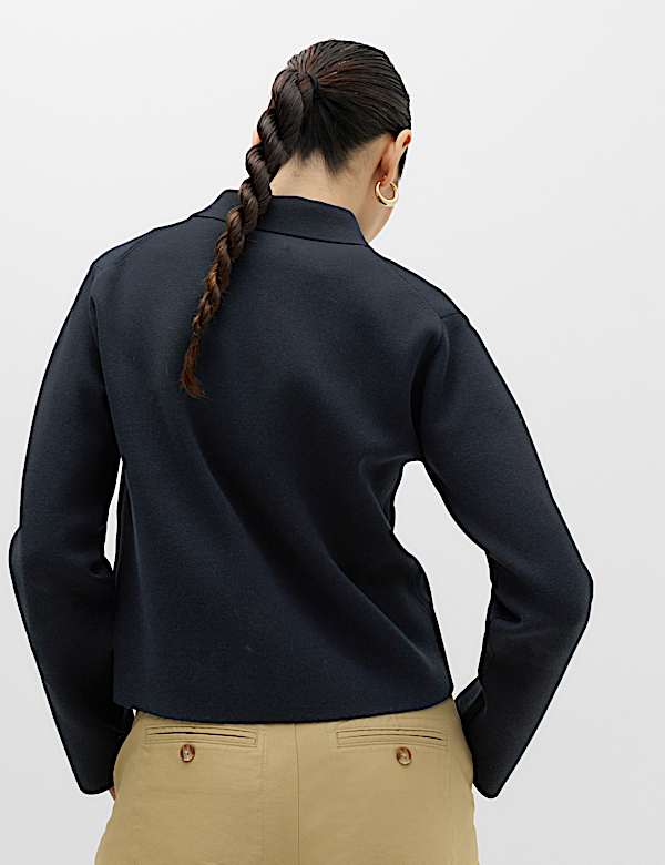 Wool Rich Collared Pocket Detail Jacket - CH