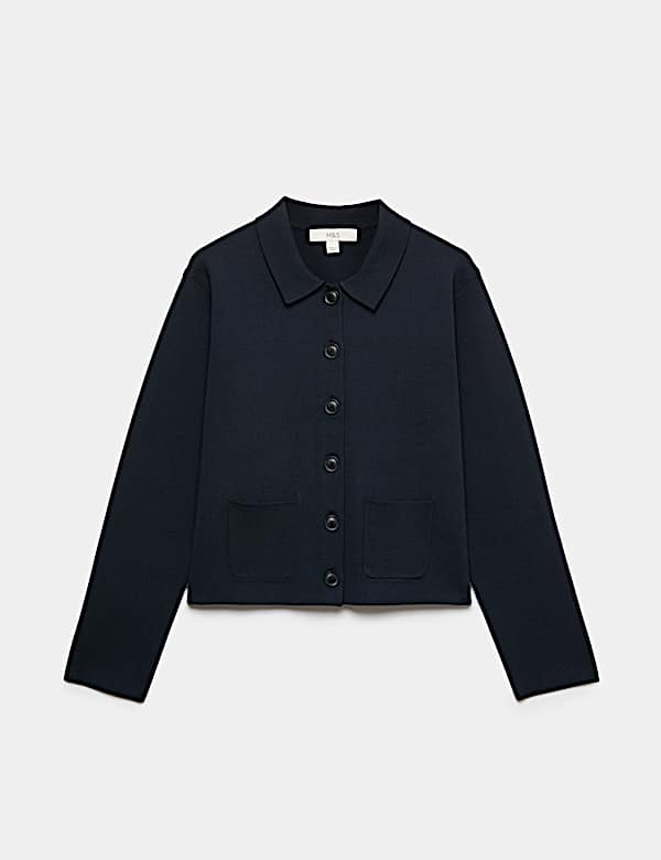 Wool Rich Collared Pocket Detail Jacket - CH