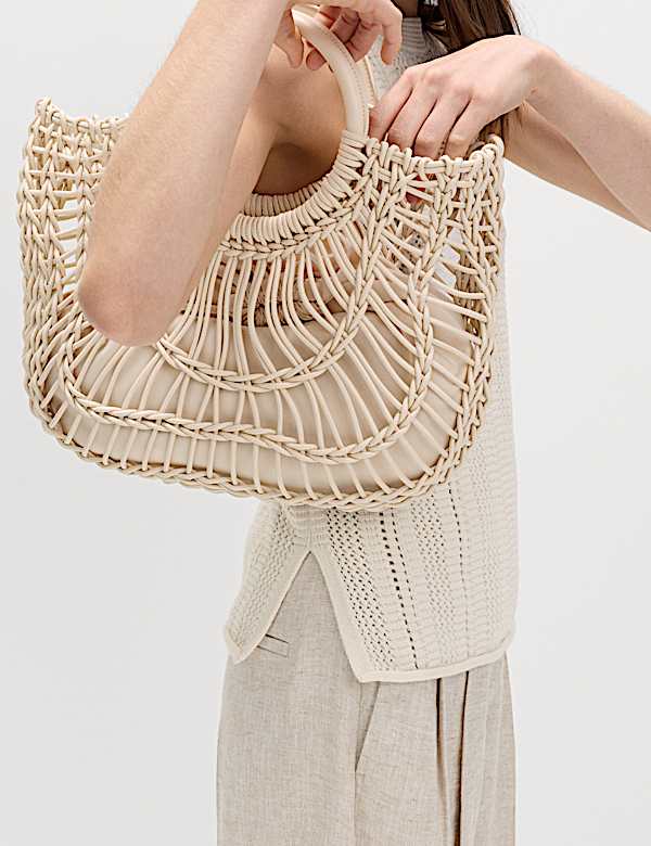 Cotton Rich Crochet Style Knitted Vest - JO