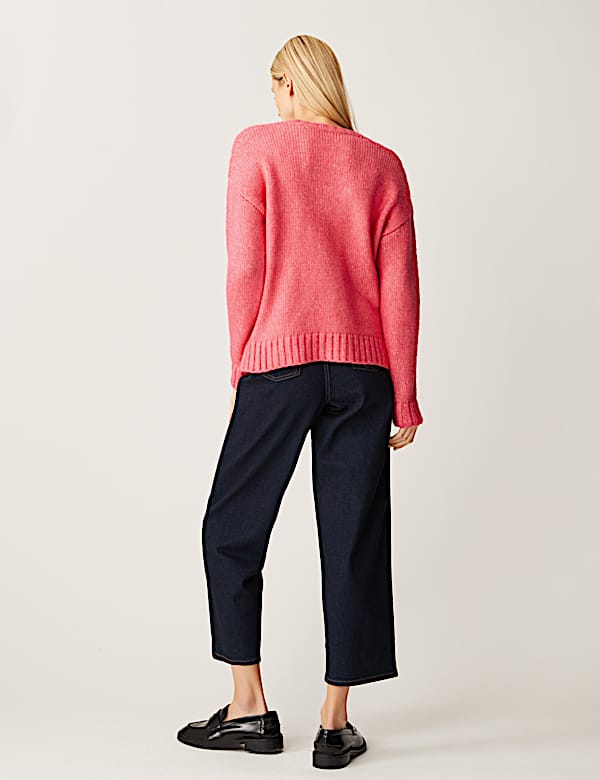 Cable Knit V-Neck Relaxed Jumper - AU