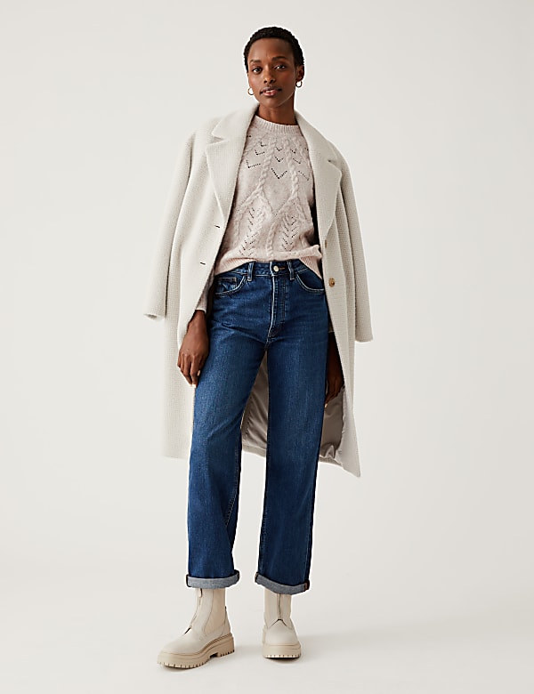 Cable Knit Pointelle Jumper