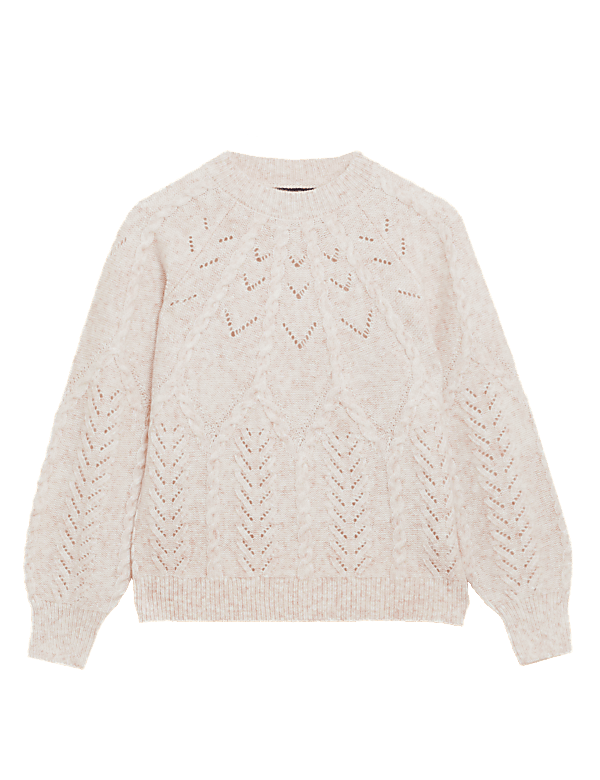Cable Knit Pointelle Jumper
