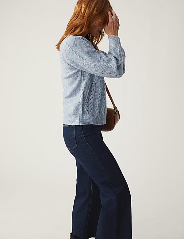 Cable Knit Pointelle Jumper
