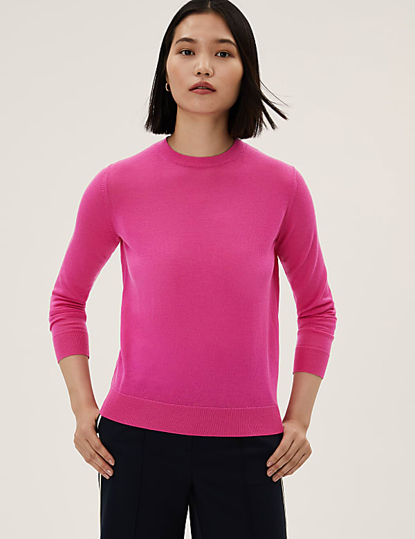 Buy Pure Merino Wool Crew Neck Jumper at Marks Spencer