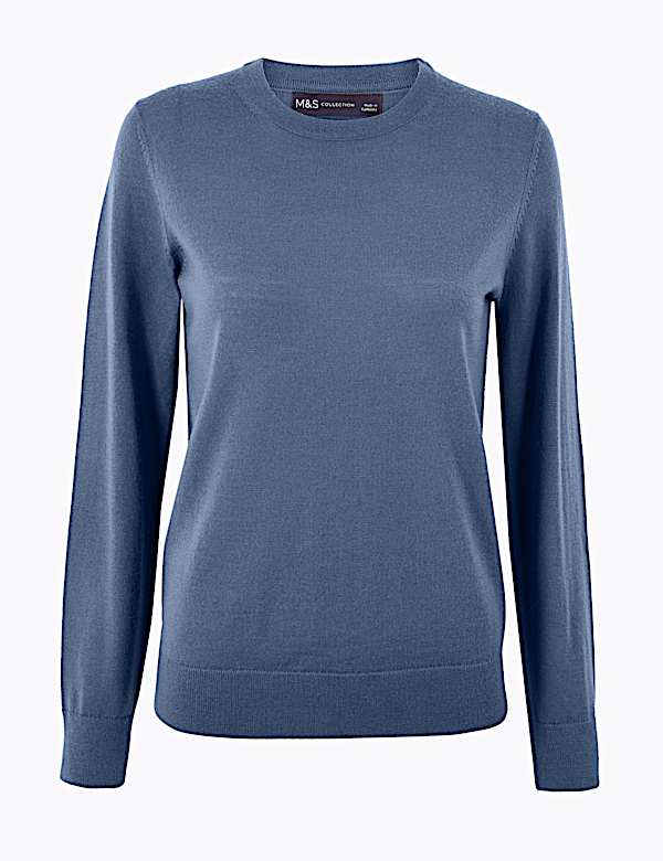 Pure Merino Wool Crew Neck Jumper
