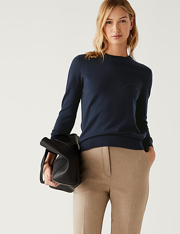 Marks and spencer women's merino wool jumpers store