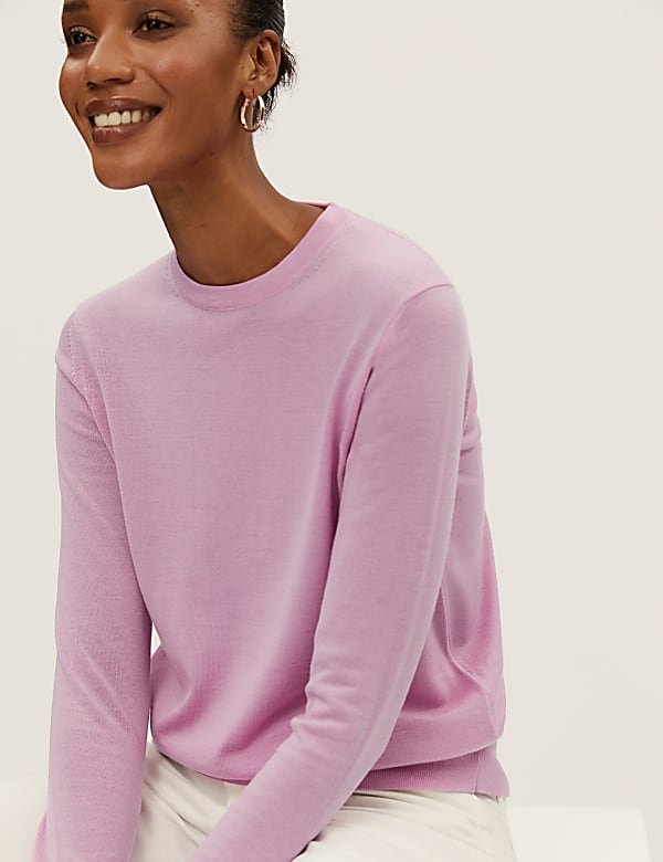 Pure Merino Wool Crew Neck Jumper