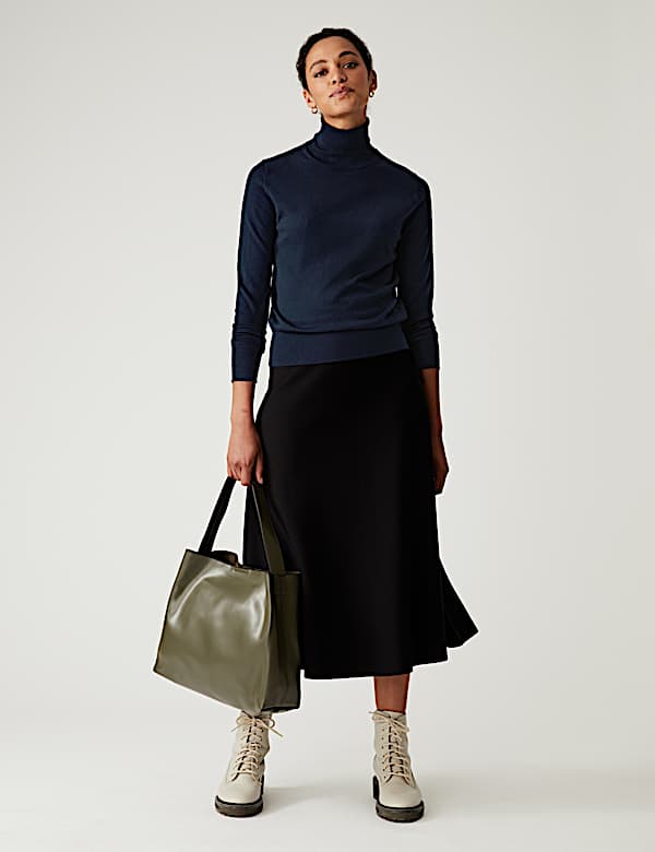 Pure Merino Wool Roll Neck Jumper