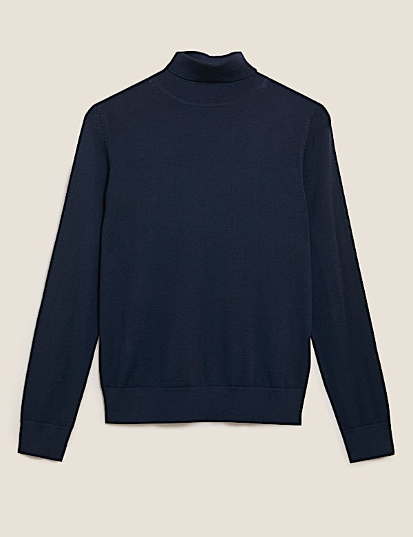 Pure Merino Wool Roll Neck Jumper