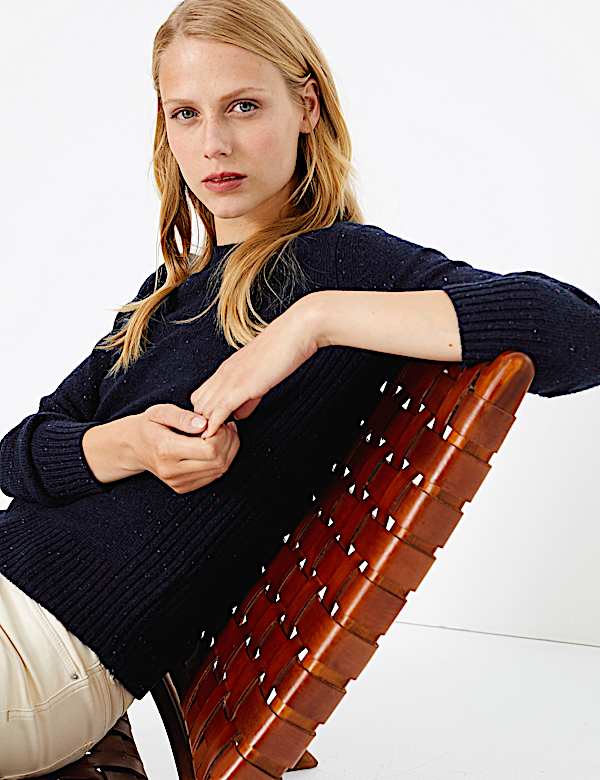 Wool Rich Textured Jumper