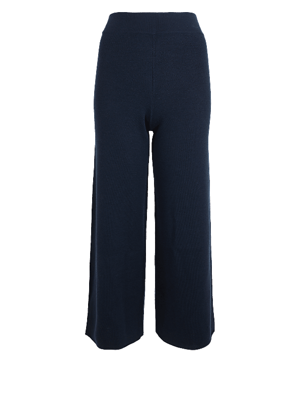 Wool Blend Wide Leg Culottes