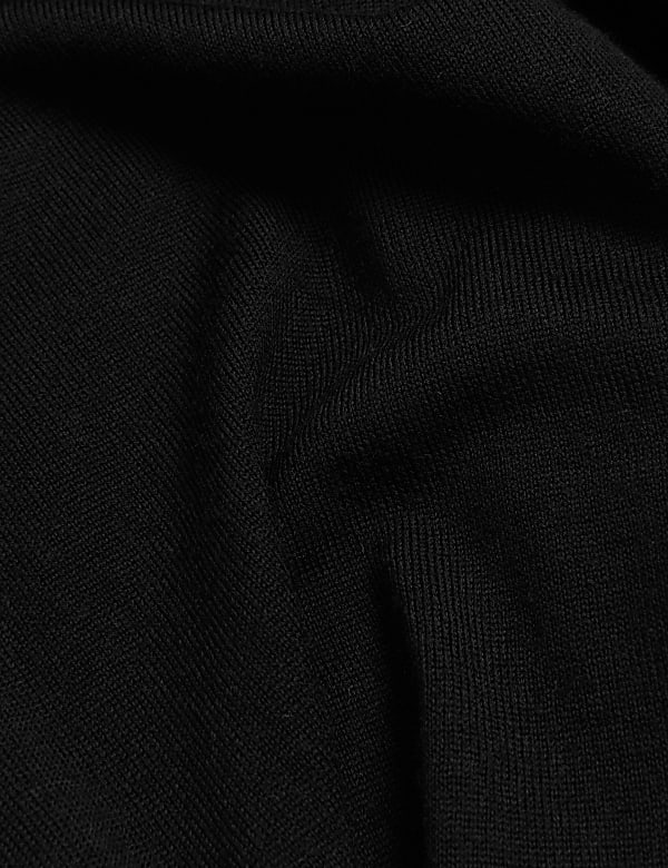 Pure Merino Wool Collared Knitted Top