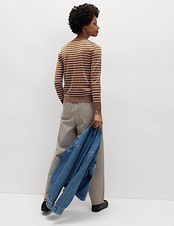 Pure Merino Wool Striped Jumper - BE