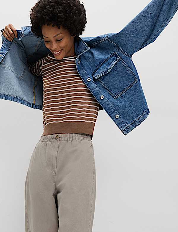 Pure Merino Wool Striped Jumper - BE