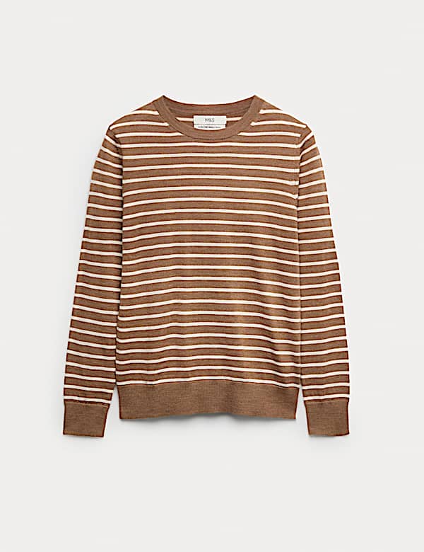 Pure Merino Wool Striped Jumper - BE