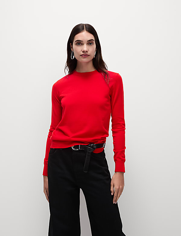 Pure Merino Wool Crew Neck Jumper