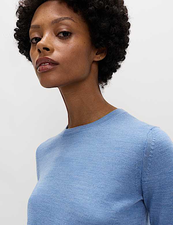 Pull 100 % laine m&eacute;rinos &agrave; col rond - FR