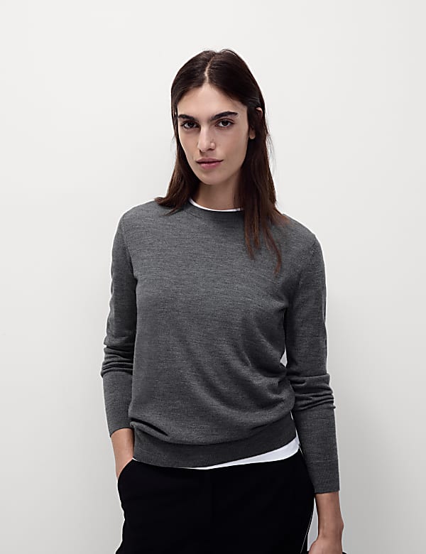 Pure Merino Wool Crew Neck Jumper