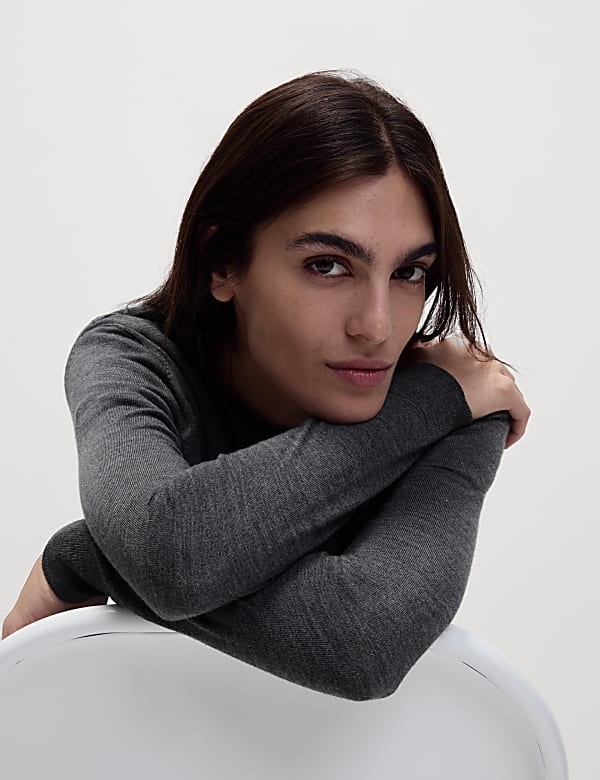 Pure Merino Wool Crew Neck Jumper