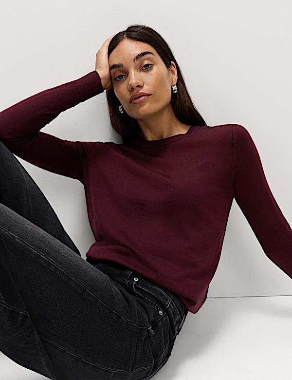 Pure Merino Wool Crew Neck Jumper - ES