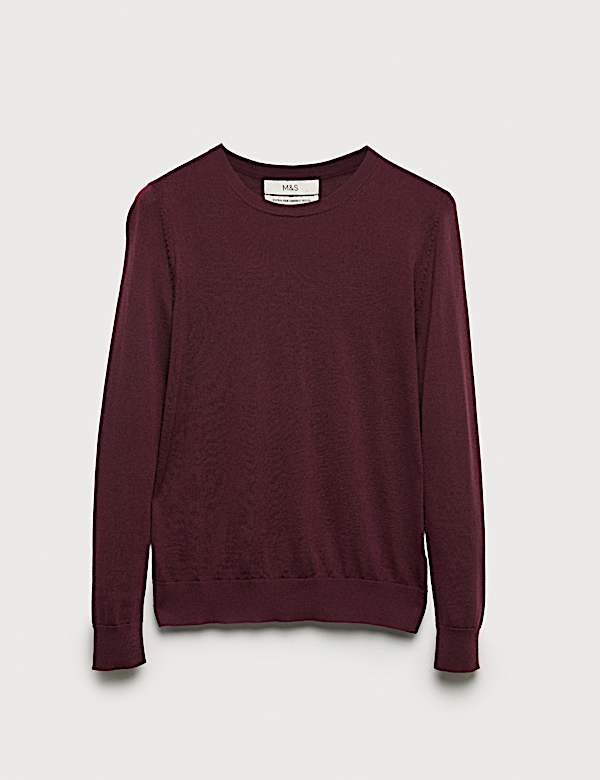 Pure Merino Wool Crew Neck Jumper - ES
