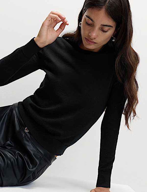 Pure Merino Wool Crew Neck Jumper - PL