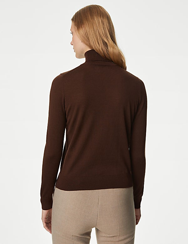 Pure Merino Wool Roll Neck Jumper