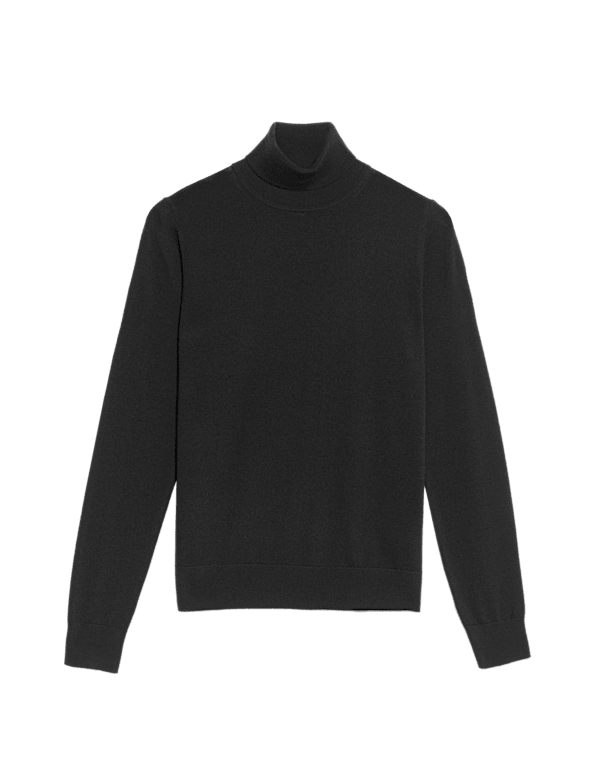 Pure Merino Wool Roll Neck Jumper