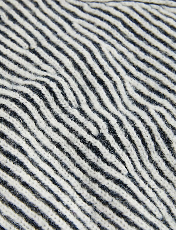 Recycled Blend Striped V-Neck Cardigan